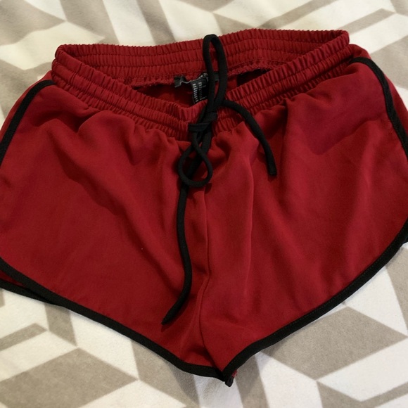Forever 21 Pants - Red Flowy Shorts Size: XS